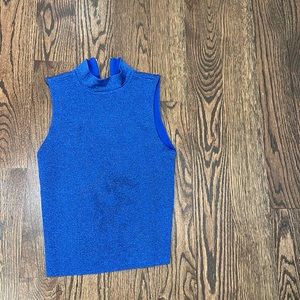 Alice and Olivia Metallic Knit Sleeveless Top